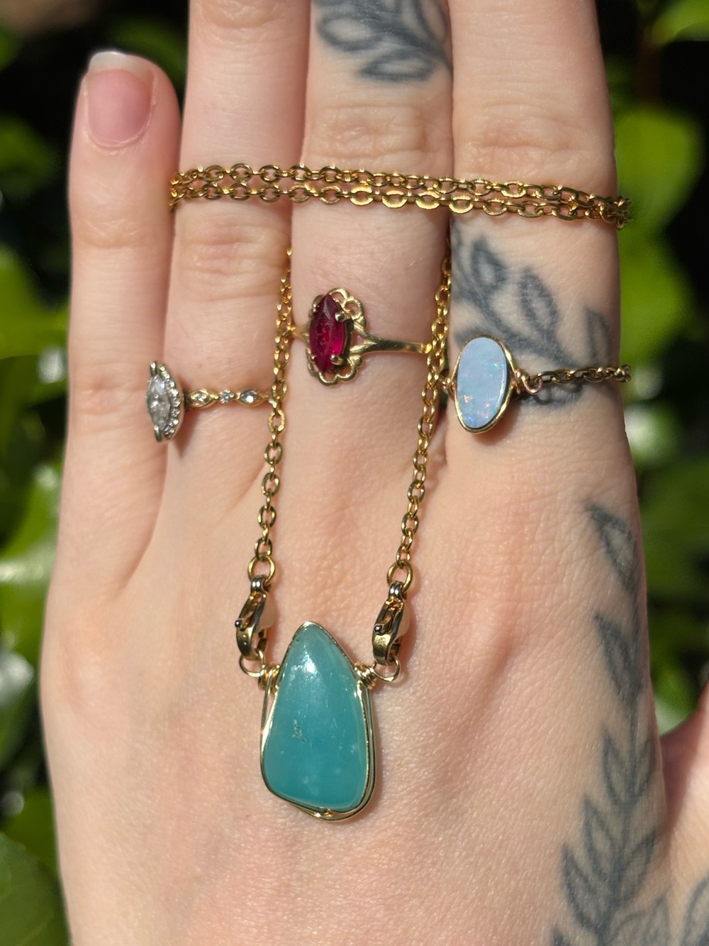 Smithsonite interchangeable necklace